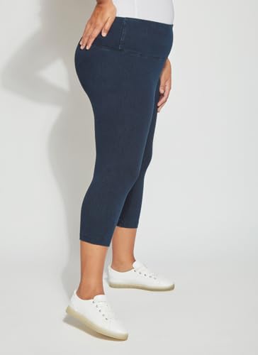 Lyssé Denim Capri Leggings - Capri Jeggings for Women with Concealed Waistband and Soft, Stretch Fabric3