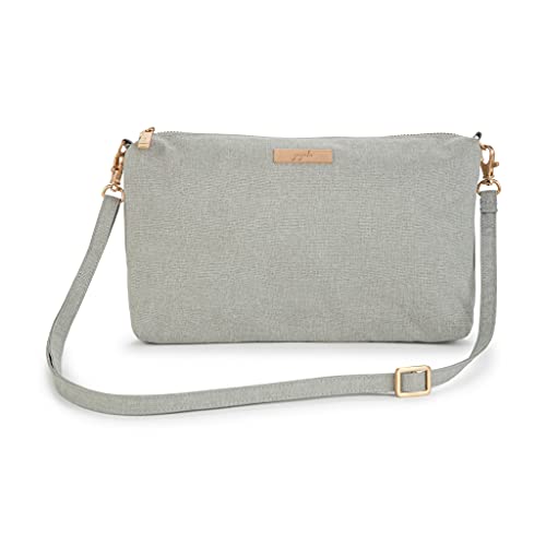 JuJuBe Be Quick Shoulder Bag Purse, Zippered Travel Clutch or Pouch, Lightweight Baby Bag or Diaper Bag Organizer, Detachable Wristlet Strap or Cross Body Strap, Pebble