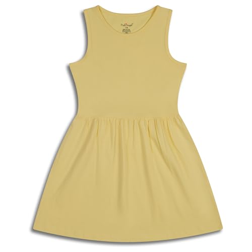Image of Pink Angel 3-Pack Girls' Dresses, Kids Casual Fit and Flare Sleeveless Summer Dress & School Outfit, 100% Cotton