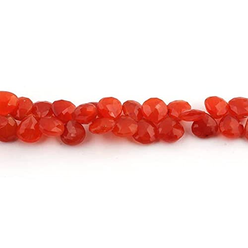 Carnelian Faceted Briolettes LKBEADS - Perles Cœur 12-14mm