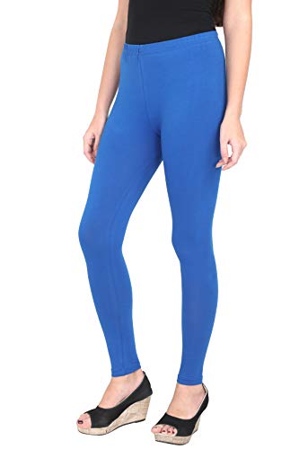 Image of Women's Cotton Lycra Ankle Length Leggings | Soft & Stretchable Everyday Wear