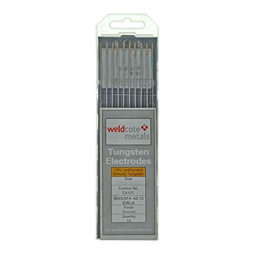 Weldcote TUNG332X7LAN 1.5% Lanthanated Tungsten Electrode 3/32 X 7", 10 pack