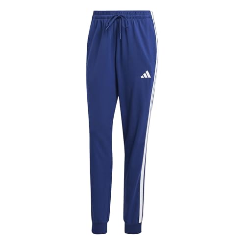 Adidas Women's Essentials 3-Stripes Jogger Pants, Dark Blue/White, M