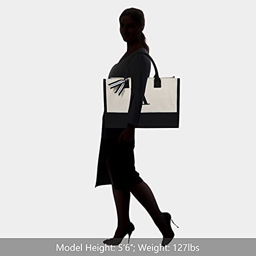 Topdesign Embroidery Initial Canvas Tote Bag thumb #5