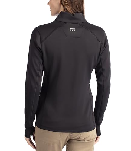Image of Cutter & Buck womens Moisture Wicking Upf 50+ Stretch Traverse Half Zip PulloverPullover Sweater