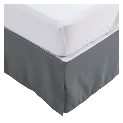 ZRHWSPD Falda de Cama Falda de Cama Decoración de Ropa de Cama Falda de Cama de Tela esmerilada(Dark Gray,137X190)