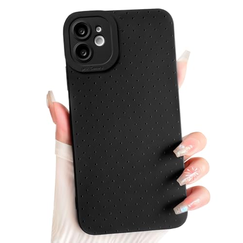 NITITOP Compatible with iPhone 11 Case Cute Aesthetic Little Polka Dots Pattern Design for Women Men Girls Soft TPU Shockproof Stylish Full Camera Protective Cover - Black by NITITOP - Used condition - CA$9.10