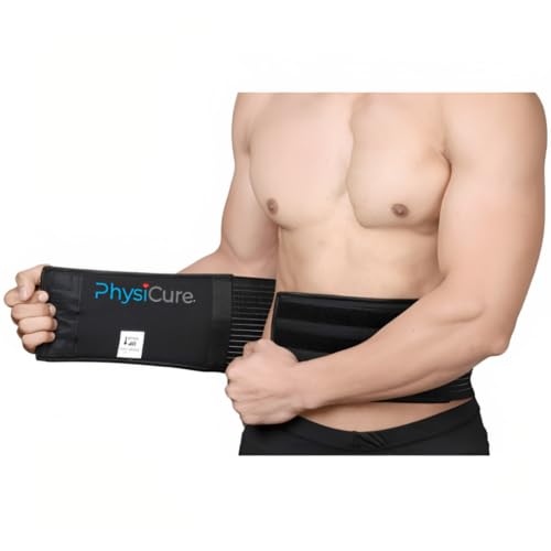 PhysiCure Comfort and Support For Unisex Umbilical Hernia Belt Abdominal Belt with Compression Pad | Colour - Black | Size (28- 46") (B0C3XFH3B6) Amazon Price History, Amazon Price Tracker