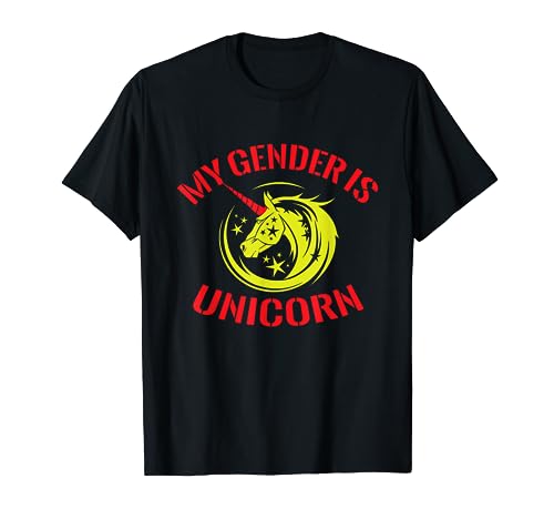 Camisetas divertidas para amantes de los unicornios - My Gender Is Unicorn T-Shirt Camiseta