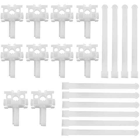 AXLIZER 10PCS Vertical Blind Repair Carrier Repair Bracket Vertical Blinds Repair Kit Blinds Replacement Parts, White Cover