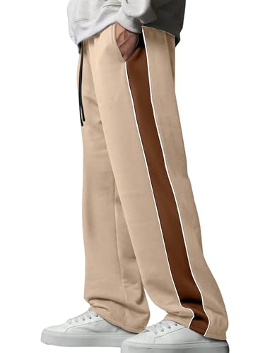Jump Cuts Mens Brown and Beige Color Block Polyester Trackpant for Men - Casual Gym & Street Wear - Image 2