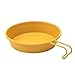 Zxpjkyu Backpackers Cup Tray Easy to Clean Tear Resistant Utility Portable Backpacking Bowl Pan for Backpacking BBQ Outdoor Travel, Yellow