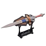 AKINMA Colección de Armas en Miniatura de Personajes de Juegos de Fantasía: Modelos de Exhibición de Escritorio con Soportes: Ceniza, Agonía de Escarcha, Aullador de Sangre.(Salo's Blade)