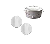 Slow Cooker White Knob Replacement Compatible with Crock-Pot and Rival Slow Cookers – Adjustable, Heat-Resistant Control Dial for Vintage Crock Pot Models Two Pack – Easy Snap-On Install
