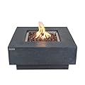 Elementi Outdoor Fire Pit Table Firepit Patio Heater Electronic Ignition Backyard Fireplace Canvas Cover Lava Rocks Included