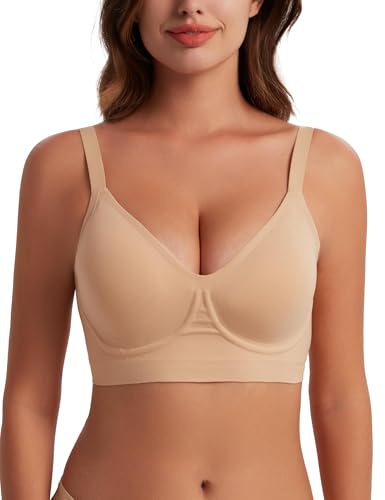 Angelhood Wireless Bras for Women Seamless Bra Ultimate Comfort Bralette No Underwire Bras