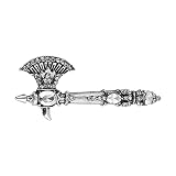 Akozon Broche Vintage con Hacha de Diamantes de imitación: Exquisita Piedra Preciosa con Incrustaciones de Dinero que Atrae el Pin de Hacha de Batalla para Accesorios de Moda