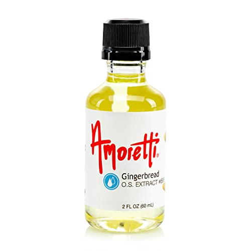 Amoretti - Gingerbread Extract Oil Soluble 2 oz - Highly Concentrated & Perfect For Pastry or Savory applications, Preservative Free, Vegan, Kosher Pareve, TTB Approved, Non-GMO