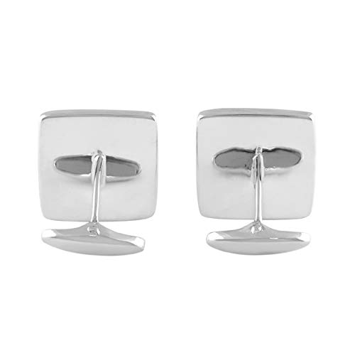 Starborn Creations Sterling Silver Square Gibeon Meteorite Cuff Links #TOP2
