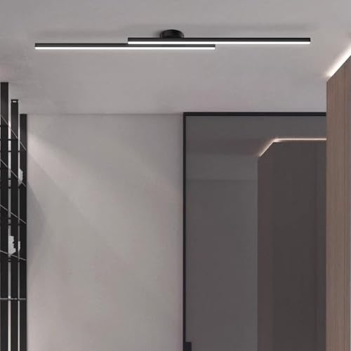 Plafonnier moderne luminaire métal aluminium de 120cm