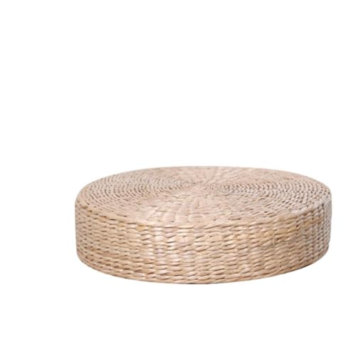 Ciieeo Cojín para Meditación y Yoga y Distribución de Peso Diseño Ergonómico Tejido a Mano de Paja Redondo Adecuado para Sillas de Oficina y Espacios Zen