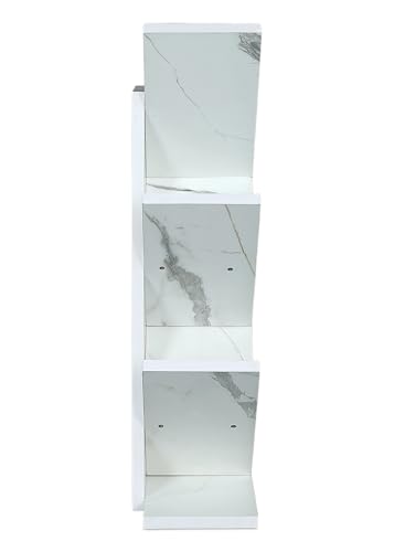 Image of SBF Furniture Tree Bookshelf Floor Standing Bookcase Free Standing Multipurpose Storage Rack for Books Magazines Organizer Showcase DIY (5 Tier - White, 5 Tier)