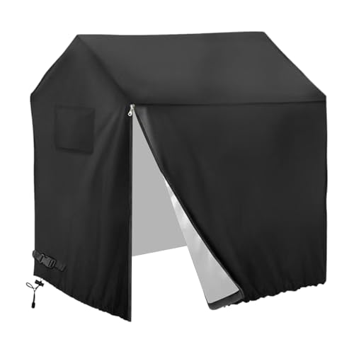 Cubierta para cabaña de jardín | Caseta protectora negra resistente e impermeable para cabaña de madera | Accesorio para muebles de jardín resistente a los rayos UV, patio, protección exterior y sol