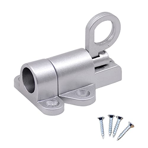 Ehooyau Door Spring Bolt Aluminum Alloy Security Automatic Window Gate Latch Bounce Lock For Shed Doors Gates And Outhouse Doors White (Silver) #TOP24