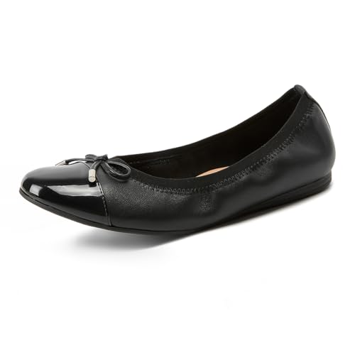 Women's Flat Black Round Toe Business Casuals Shoes Bow-Decorated Low Heels Dress Shoes for Women2