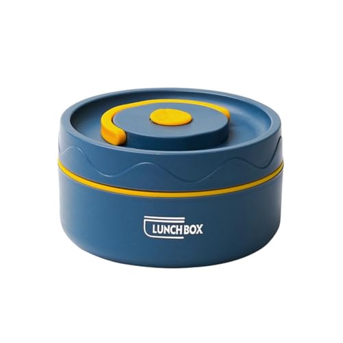 Quystetes Contenedor térmico de almuerzo de acero inoxidable, contenedor de almuerzo térmico portátil, contenedor de alimentos azul A y portátil, fácil de usar
