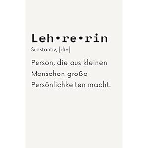 Lehrerin Definition: Notizbuch A5 liniert danke geschenke für lehrer – abschiedsgeschenk für lehrerin grundschule