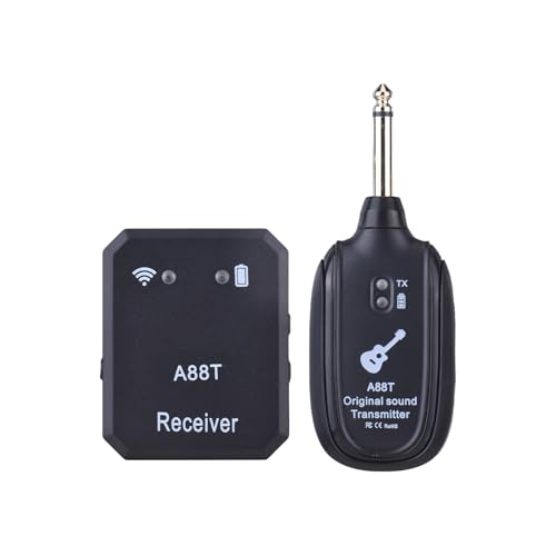 Qqmora Sistema de Monitor Inalámbrico In Ear 2.4G con Transmisor y Receptor, Emparejamiento Automático, Plug and Play, Baja Latencia, Batería Recargable para Estudio, Banda, Ensayo, Actuación en Vivo y Coros miniatura 4
