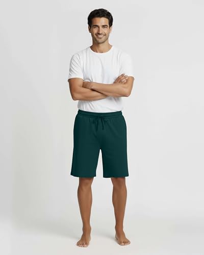 Image of 3 Pack Men's Pajama Shorts Sleep Lounge Casual PJ Comfy Cooling Pockets | Available In Big & Tall, Soft, Stretchy, Breathable, Elastic Waist, Athletic, Gym, Workout, Sweat, Summer, Night, Bottoms