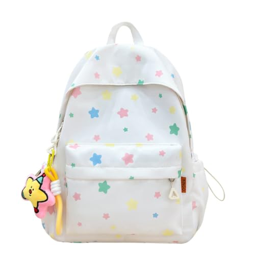 Cartable kawaii fille motif étoile avec son pendentif pour la rentrée des classes