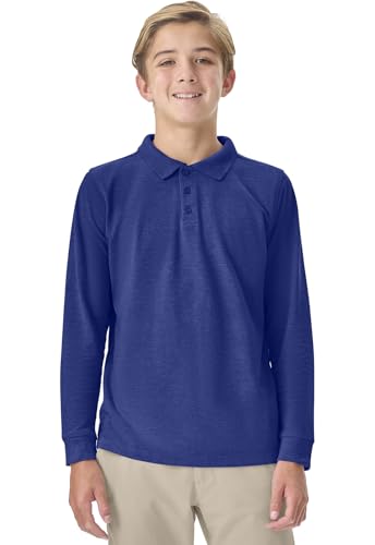 Image of Classroom School Uniforms Big Kid Long Sleeve Pique Polo CR835Y
