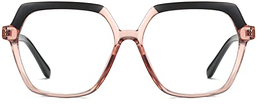 Image of Oversized Blue Light Glasses for Women Men, Anti Eye Strain Computer Glasses for Reading /Gaming