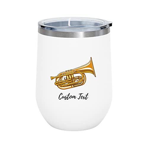 Custom Tuba Wine Tumbler With Lid Gift For Tuba Lovers - 12Oz Stainless Steel Cups #TOP4
