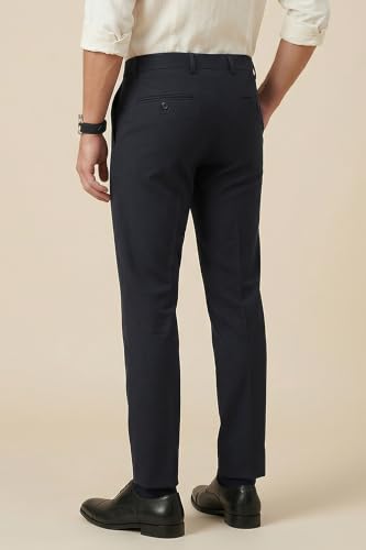 Image of Peter England Men's Premium Formal Stretchable Knit Super Slim Fit Trouser | Comfort Lycra | 360-Degree Stretch