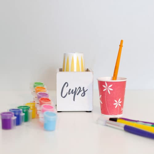 Farmhouse Bathroom Cup Dispenser | Mouthwash Dispenser With Cup Holder | Wooden Bath Rinse Cup Dispensers | Bathroom Cup Holder 3 Oz And 5 Oz Paper Cups | Bathroom Cup Dispenser 3 Oz Countertop #TOP6