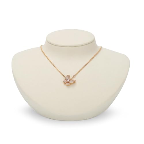 Papten Microfiber Jewelry Bust Display Necklace Pendant Microfiber Jewelry Necklace Display Stand for Showcase(Beige)