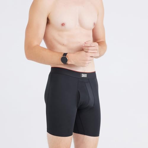 SAXX Underwear Co. Men's Underwear with Pouch Multi Sport Mesh Boxer Brief Fly 2Pk