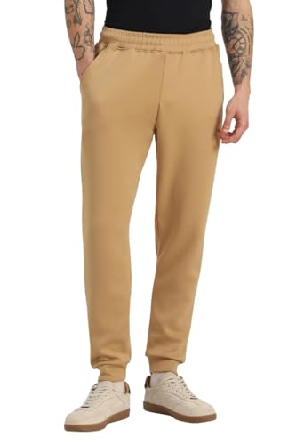 Image of SNITCH Men Track Pants | Relaxed Fit with Contrast Side Stripes & Zippered Pockets | Polyester Blend Fabric for Athletic & Street Wear | Stretchable & Comfortable Design