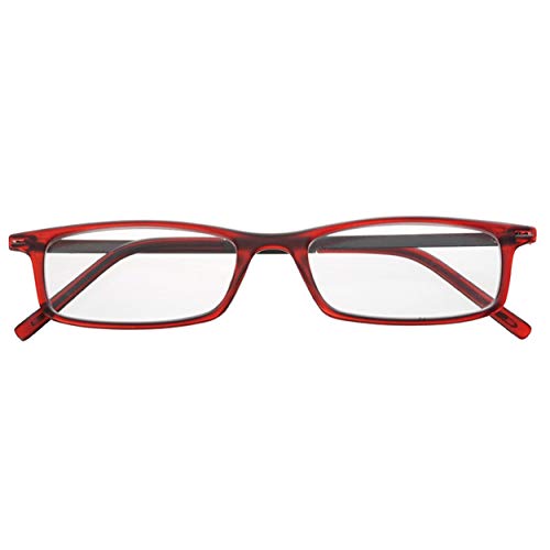 老眼鏡 おしゃれ レディース リーディンググラス (ブルーライトカット、超スリム コンパクト Ultra Flat Reader) ワイン 度数 2.50 5628-25