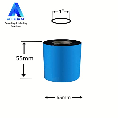 Accutrac 55 X 300 Meters Thermal Transfer Barcode Labels Ribbon Super Premium Wax for Printer TSC, Zebra, Citzen, Datamax, Thosiba, Sato Etc (Pack... - Image 2