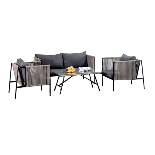 Outdoor Dining Las Vegas Nv: Top Stylish Patio Sets for Your Backyard 6 Conjunto de Àrea Externa Haven com 1 Sofá, 2 Poltronas 1 Mesa - Cinza