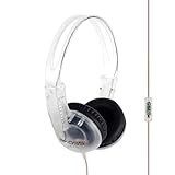 Koss CL5i Clear Transparent On-Ear Headphones, in-Line Microphone and Remote, Retro Style, 3.5mm Plug