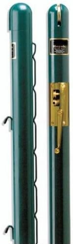 Court Equipment Royal Round Tennis Post with Internal Wind, Available in Black or Green