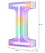 WARMTHOU Neon Letter Lights 26 Alphabet Letter Bar Sign Letter Signs for Wedding Christmas Birthday Partty Supplies,USB/Battery Powered Light Up Letters for Home Decoration-Colourful I