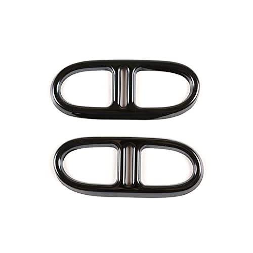Punta de Escape Universal Marco de Garganta Trasera de Coche, para Escape Exterior para Cubierta de Tubo embellecedor para Mercedes para Benz GLA Clase H247 2020-2021(Negro)