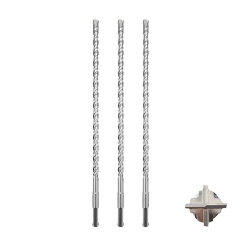 MOXPIFY 3tlg SDS Plus Bohrer 10 x 310mm,Betonbohrer mit 4 Hartmetall Schneiden und Doppelwendel für Beton und Mauerwerk